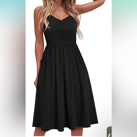 Yathon Dresses & Skirts - NWT XL. YATHON  black Sleeveless Cotton Summer Beach Dress w pockets.